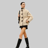 Zoe - Chaqueta polar con ribetes contrastados elegantes