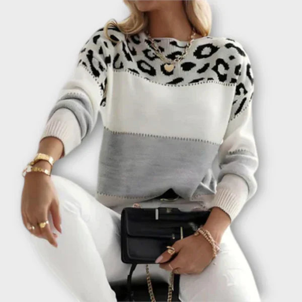 Sandra - Suéter Estampado de Leopardo