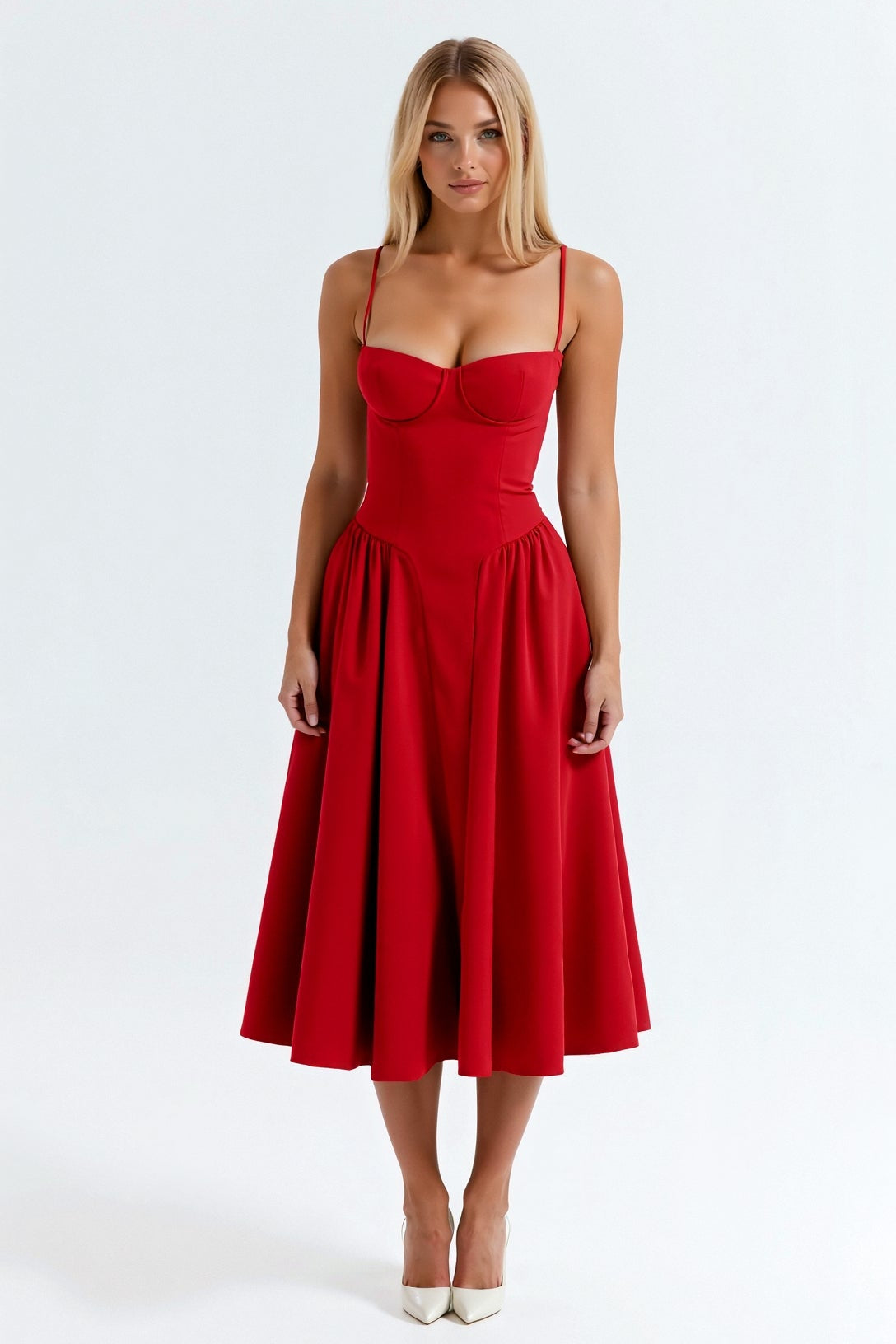 Odette Elegancia | Vestido midi con corsé estructurado