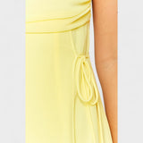 Flossie | Vestido largo amarillo con lazo lateral
