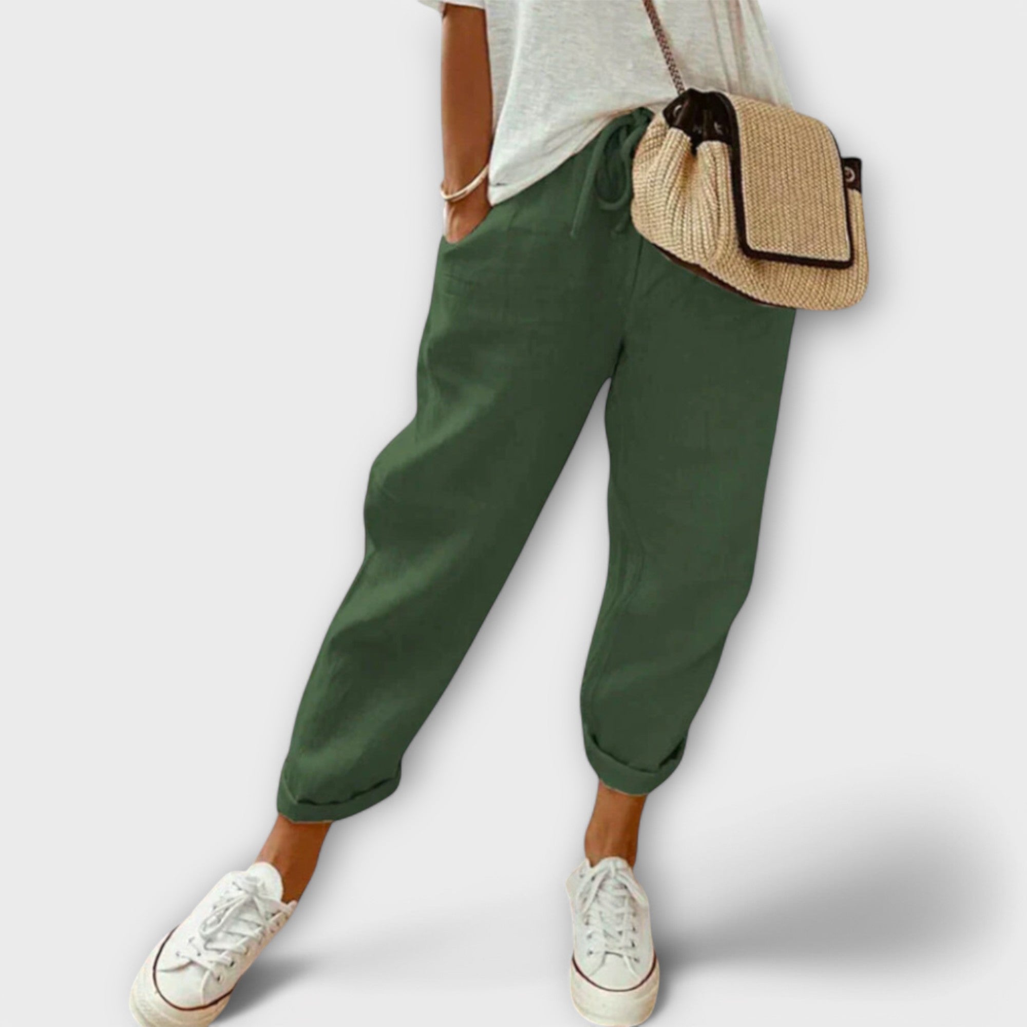 Bibi - Pantalones de lino elegantes y casuales