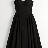 Odette Elegancia | Vestido midi con corsé estructurado