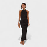 Camila | Vestido largo con pliegues