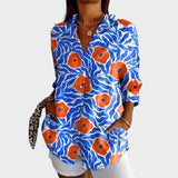 Camisa elegante con estampado floral