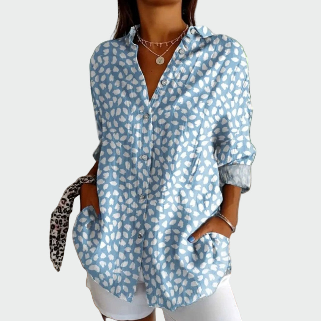 Camisa elegante con estampado floral