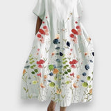 LILIANA | Vestido largo casual con libertad de movimiento y estilo floral para los días de verano