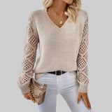 Le clair |  Camisola informal de punto con cuello en V