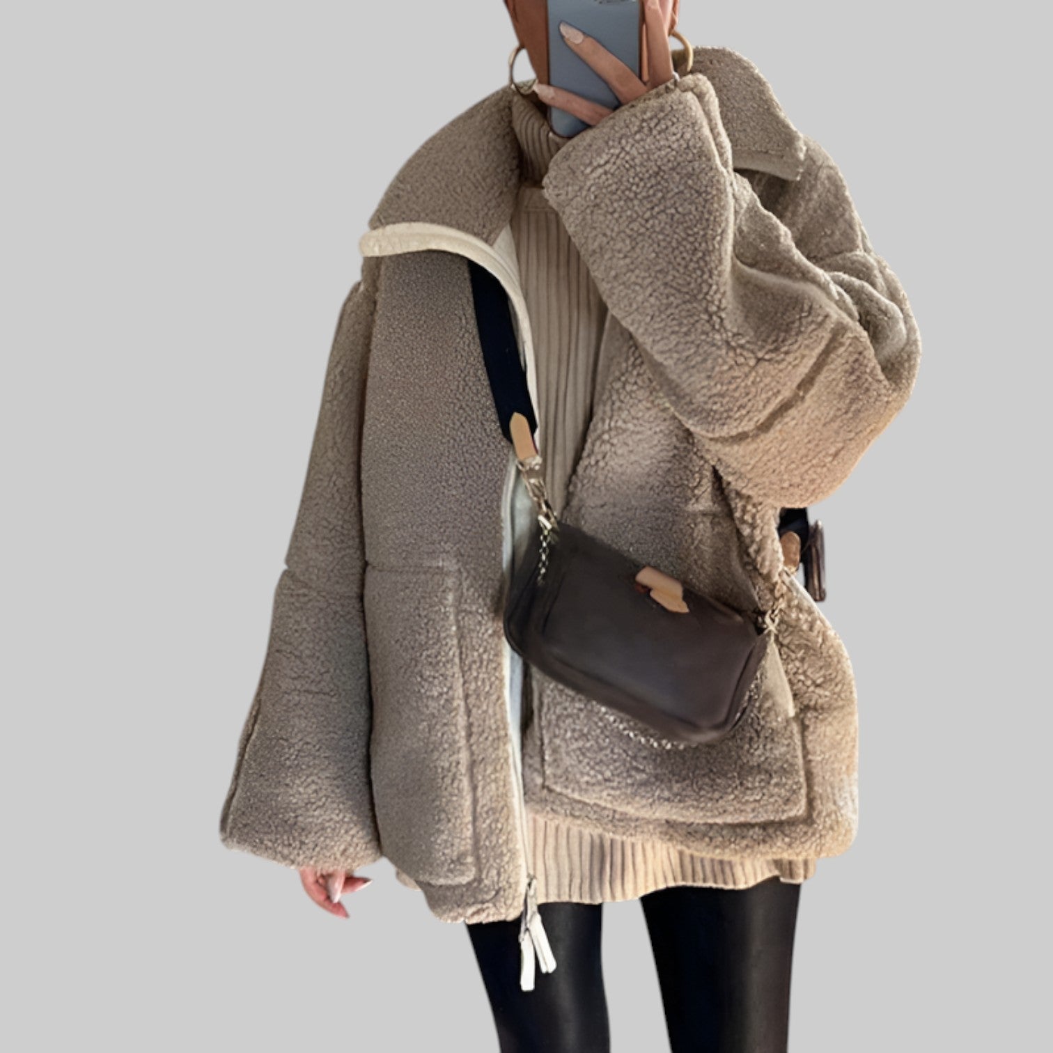 Charlotte - Chaqueta de felpa Teddy