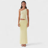 Seranella | Vestido maxi asimétrico con corte