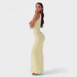 Seranella | Vestido maxi asimétrico con corte