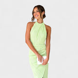 Camila | Vestido largo con pliegues