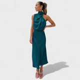 Alba - Vestido de Saten Elegante