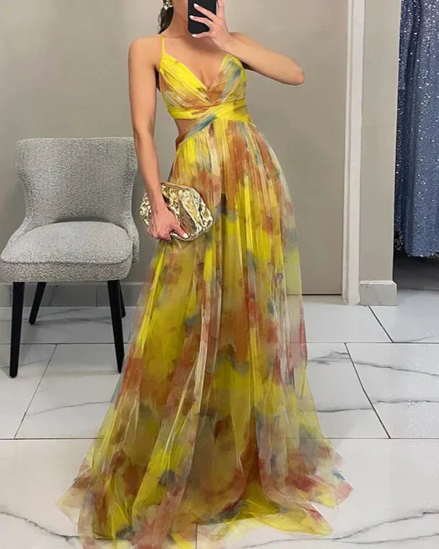 Madeline | Vestido Largo con Estampado Floral para una Elegancia Sin Esfuerzo