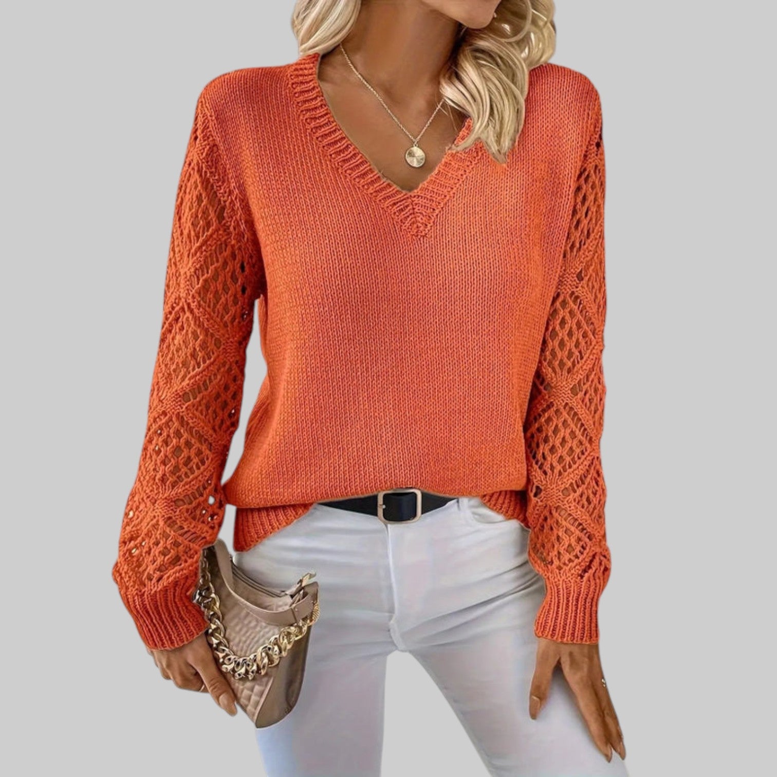 Le clair |  Camisola informal de punto con cuello en V