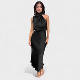 Alba - Vestido de Saten Elegante