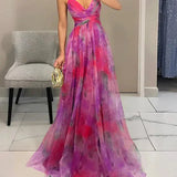 Madeline | Vestido Largo con Estampado Floral para una Elegancia Sin Esfuerzo