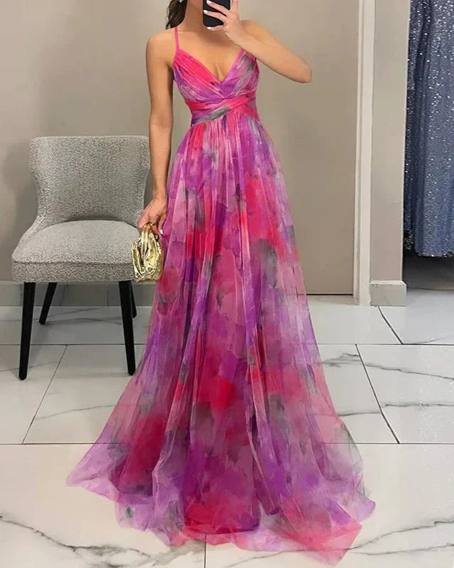 Madeline | Vestido Largo con Estampado Floral para una Elegancia Sin Esfuerzo