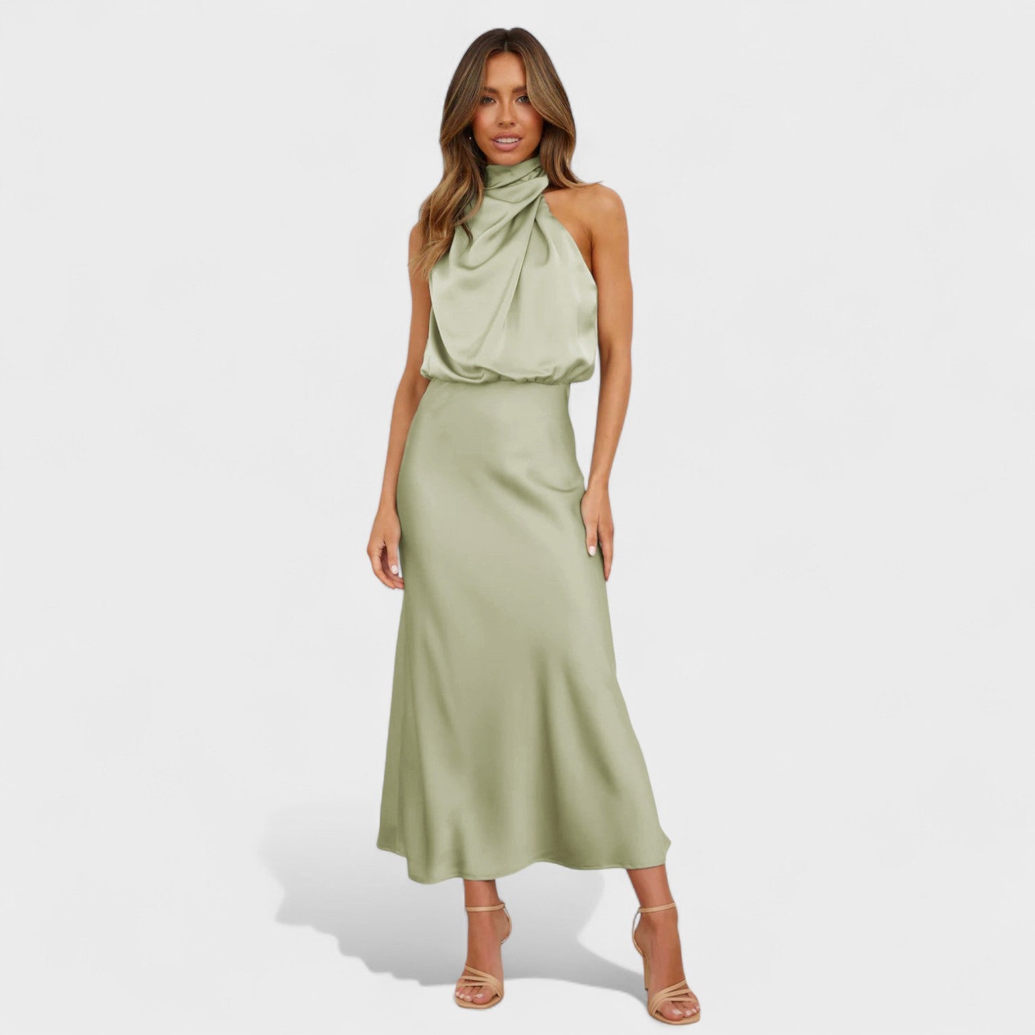 Alba - Vestido de Saten Elegante