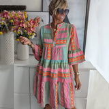 Juliane - Vestido de columpio con capas