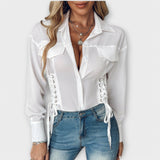 Natalie - Camisa Polo de Manga Larga