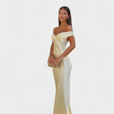 Bárbara | Vestido largo de satén sin espalda