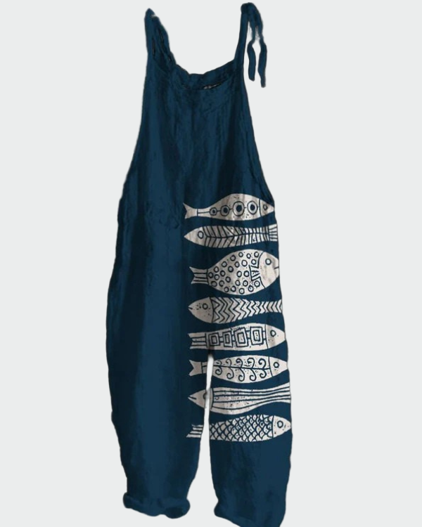 Mono vintage de una pieza con estampado floral – Estilo elegante y confort