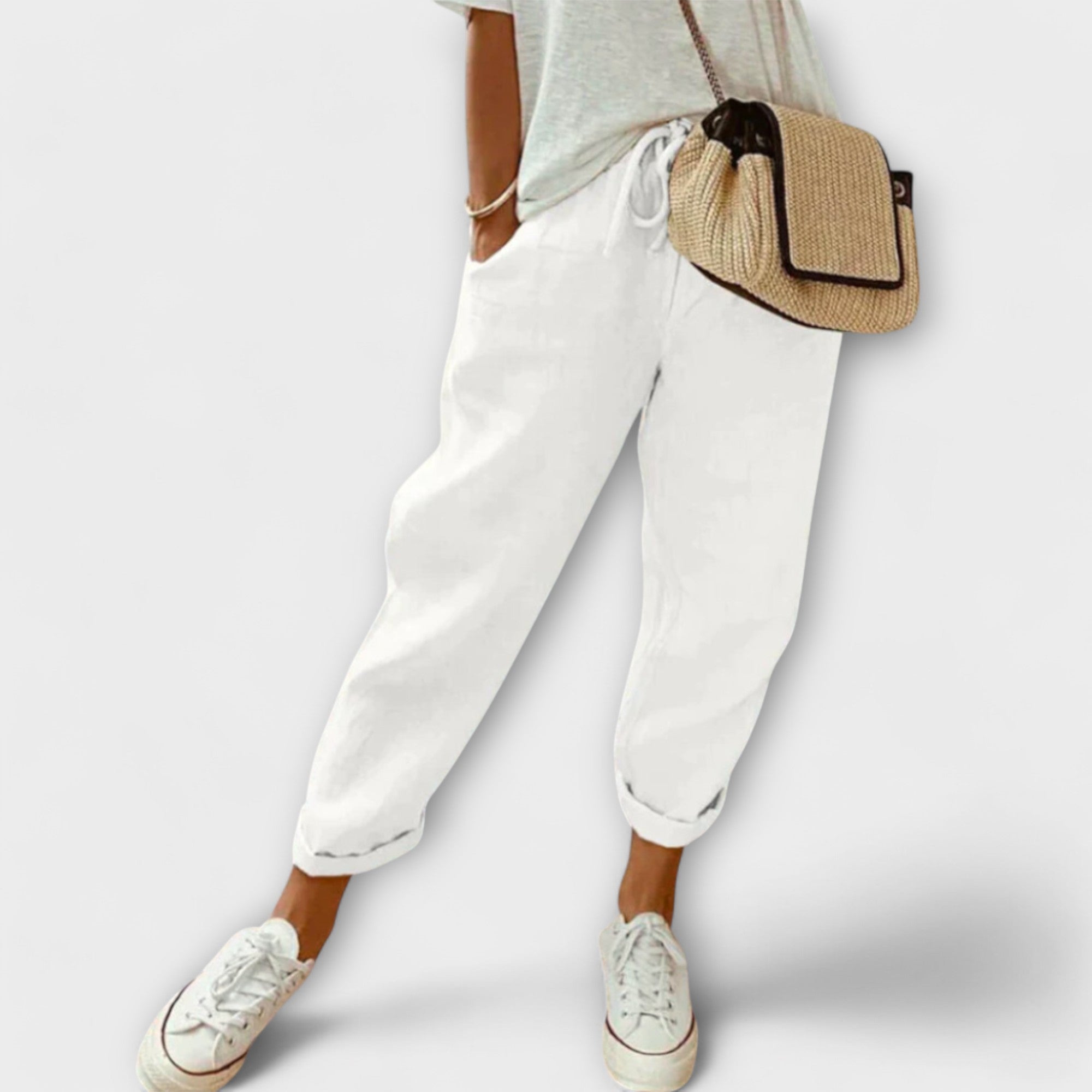 Bibi - Pantalones de lino elegantes y casuales