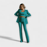 Selina | Conjunto Elegante de 3 Piezas (Blazer, Top, Pantalón)
