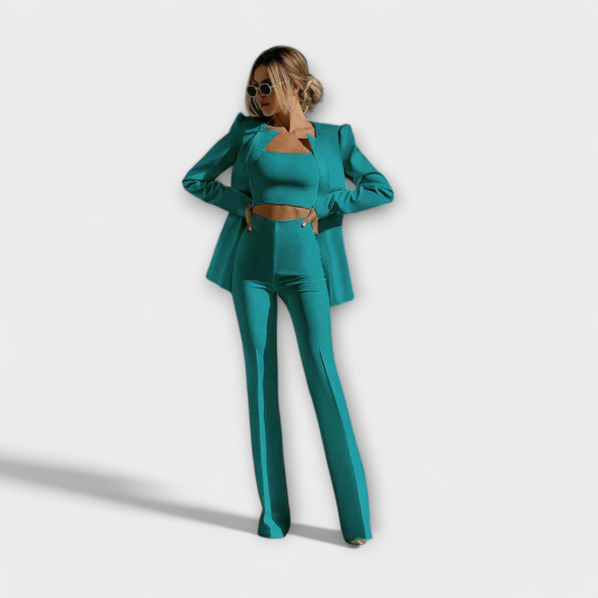 Selina | Conjunto Elegante de 3 Piezas (Blazer, Top, Pantalón)