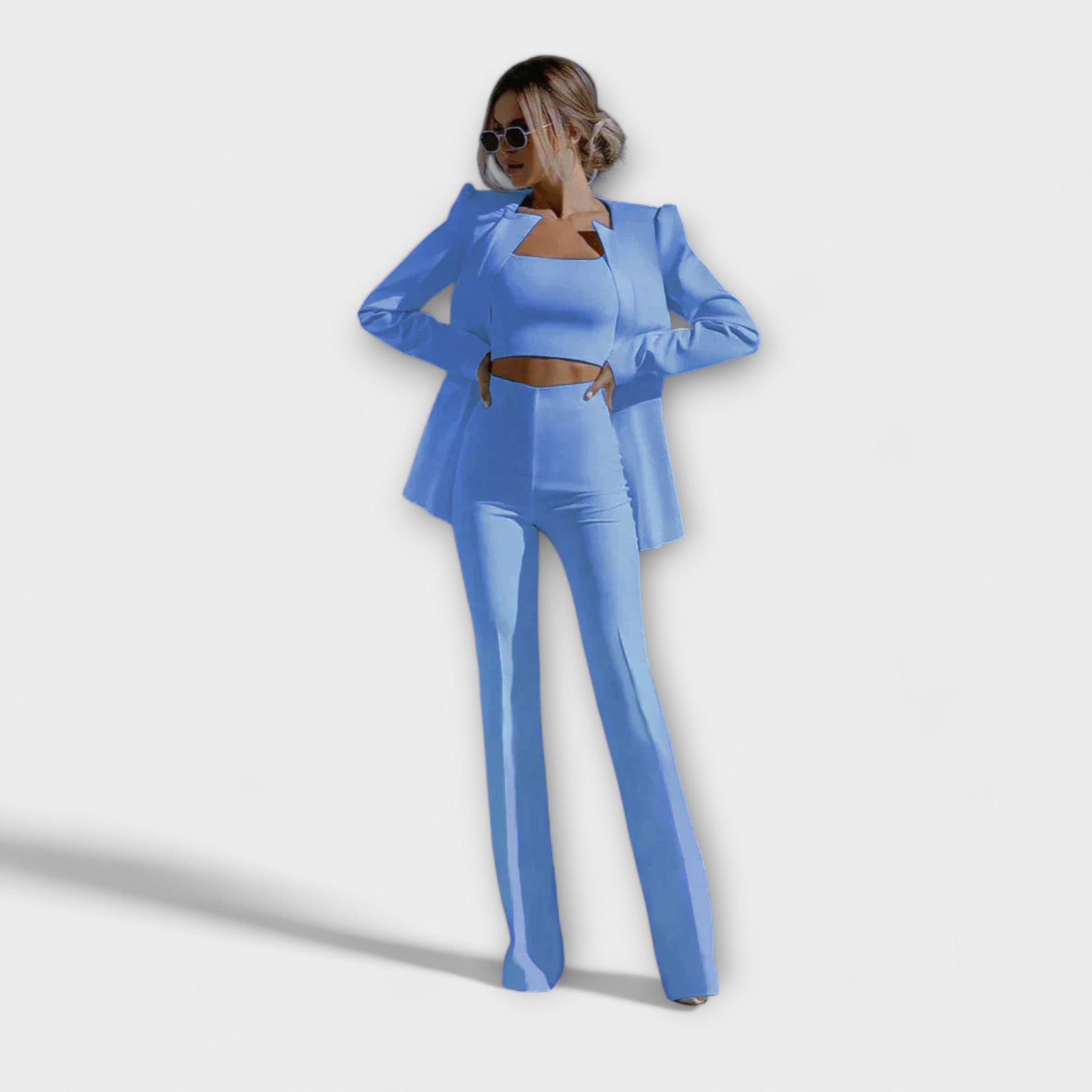 Selina | Conjunto Elegante de 3 Piezas (Blazer, Top, Pantalón)