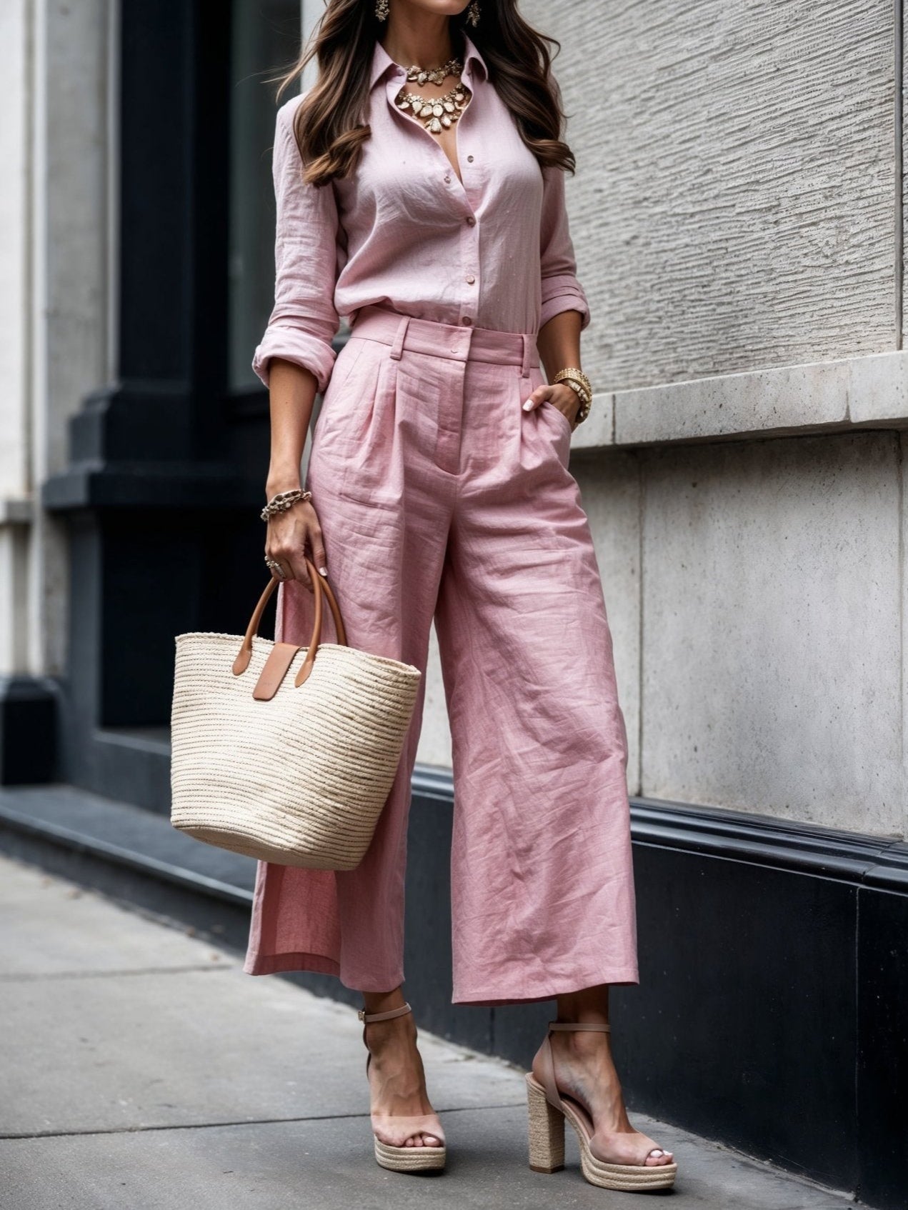 Isadora | Look Casual Chic en Rosa Suave