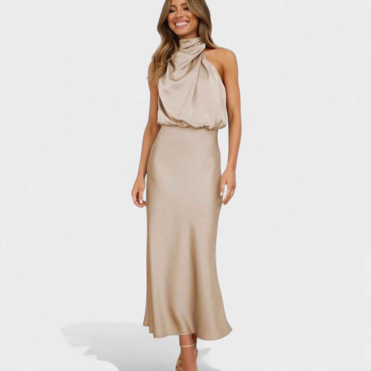 Alba - Vestido de Saten Elegante