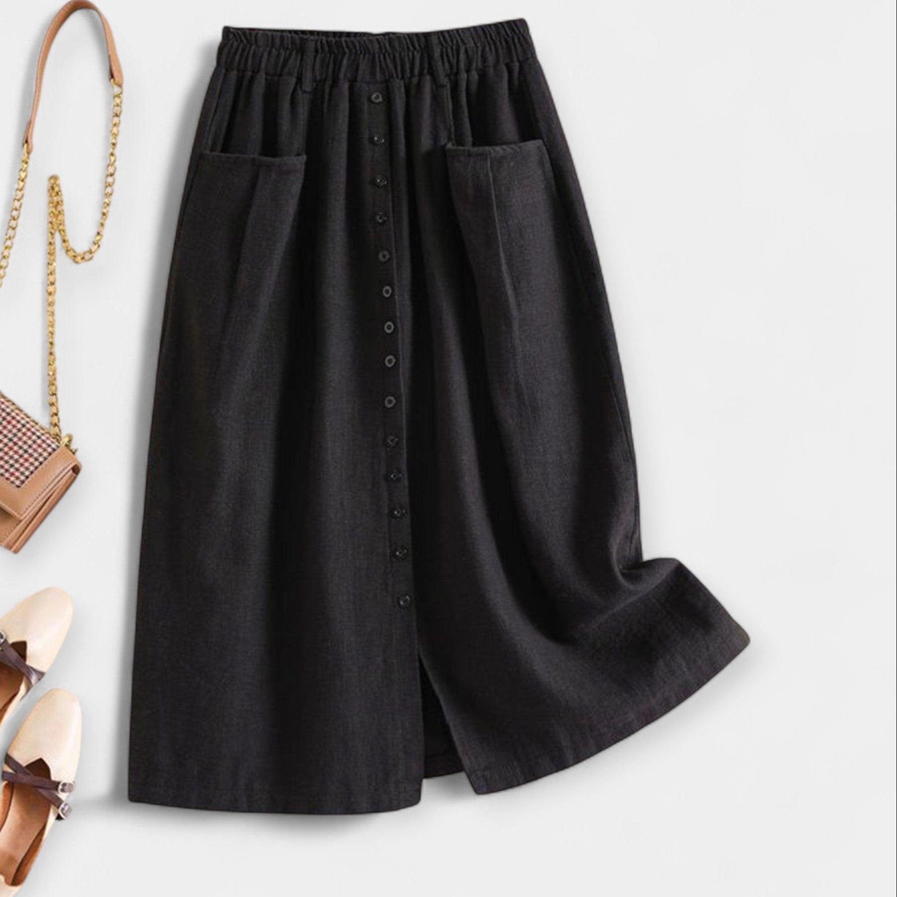 Falda Midi con Lavado