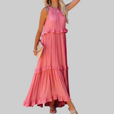 LANDRY | Vestido sin mangas con volantes elegantes