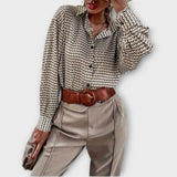 Ashley - Blusa Vintage de Manga Larga