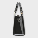 Deolinda | Bolso de mano con patrón brillante de cocodrilo