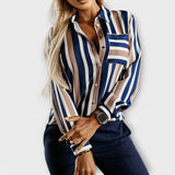 Emilia - Blusa Casual con Líneas