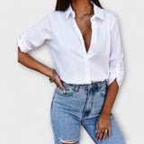 Jessica - Blusa casual con escote en V