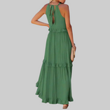 LANDRY | Vestido sin mangas con volantes elegantes