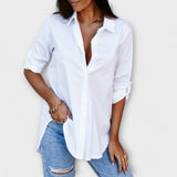 Jessica - Blusa casual con escote en V
