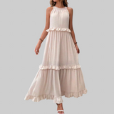 LANDRY | Vestido sin mangas con volantes elegantes