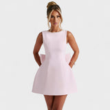 Carrie | Vestido mini con cinta de perlas