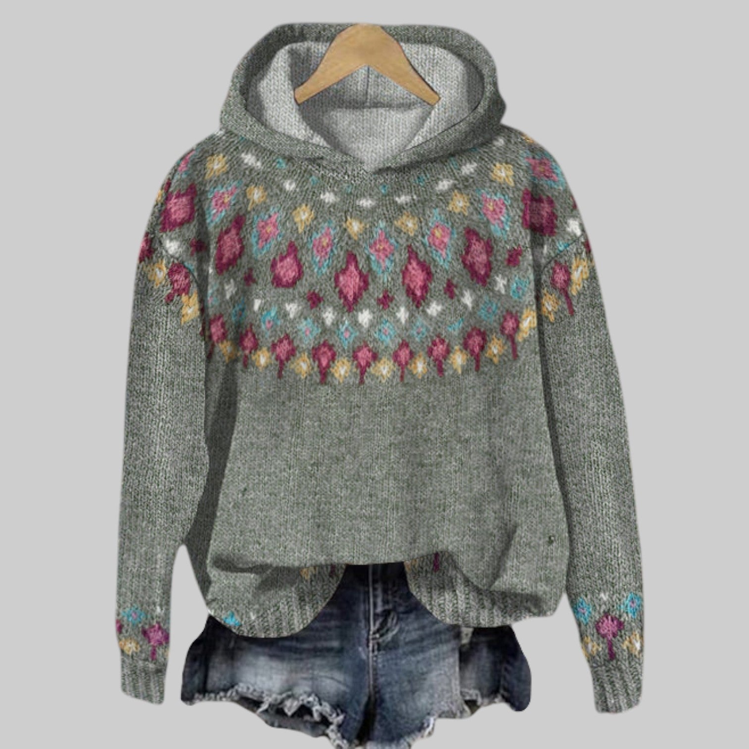 Gwen - Chaqueta con capucha nórdica cálida