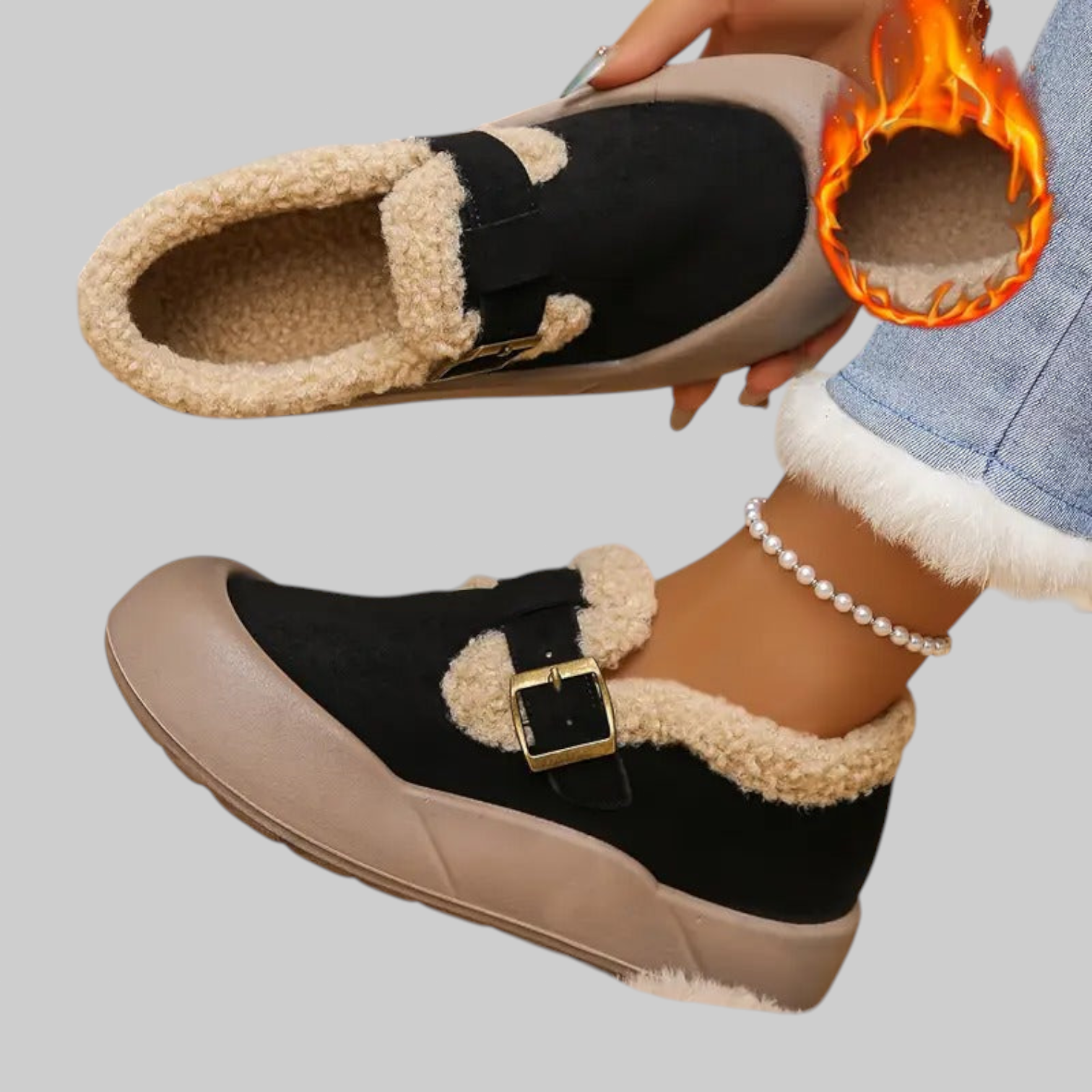 Flissia | Zapatos cómodos con forro polar