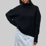 Amélie - Jersey oversize de algodón con cuello vuelto hacia abajo
