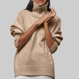 Amélie - Jersey oversize de algodón con cuello vuelto hacia abajo