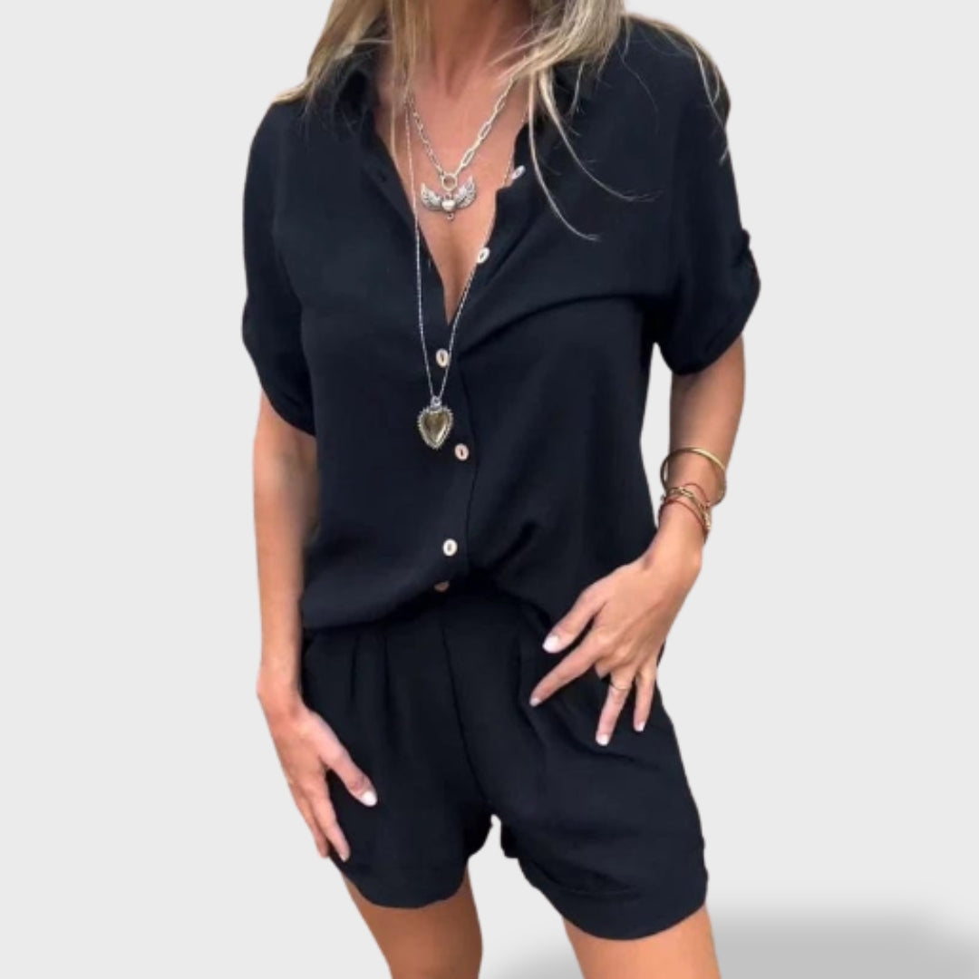 Matilde｜Conjunto de lino liviano para verano