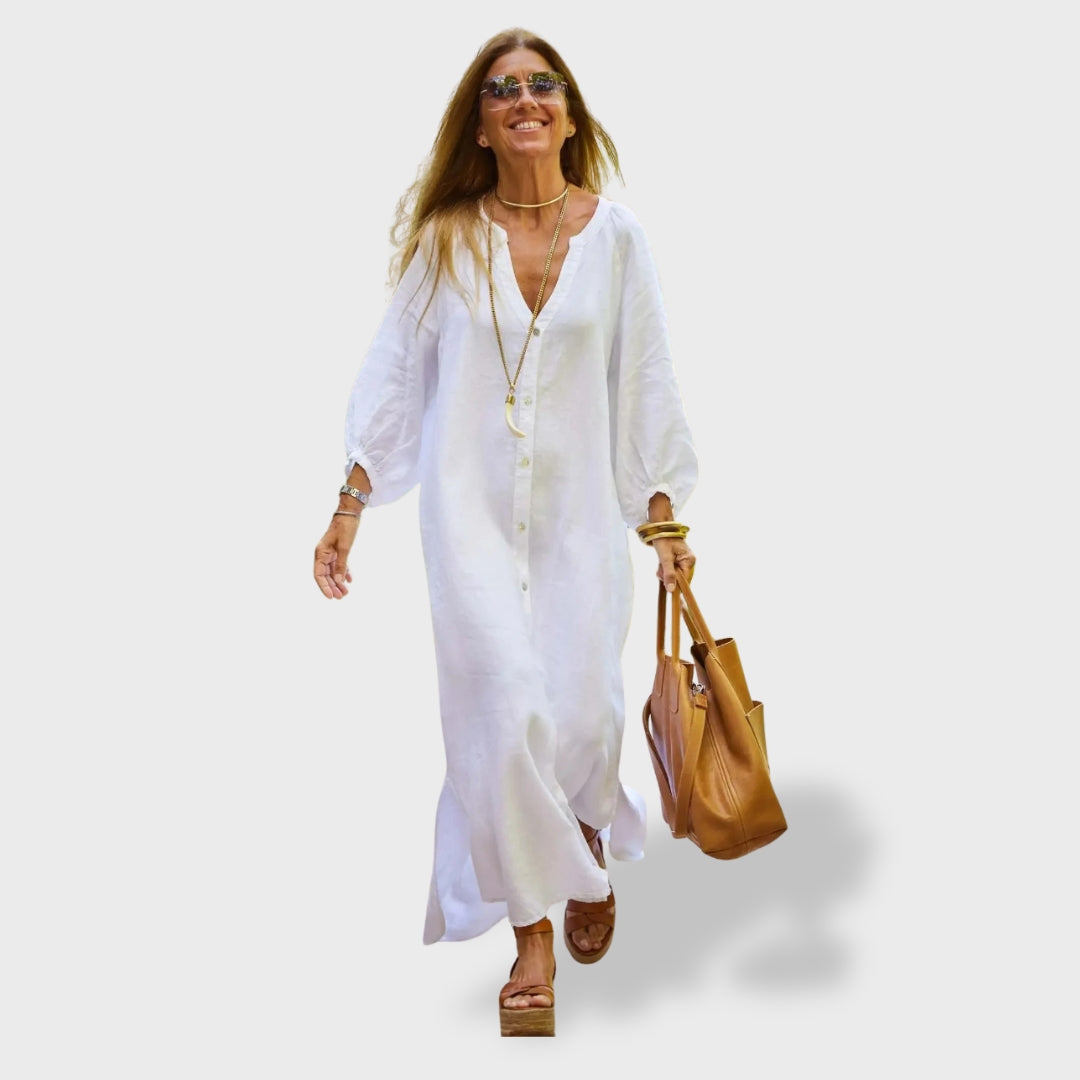 Eva ｜Vestido de Verano en Algodón y Lino