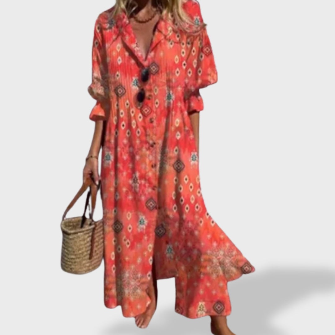 Odessa - Vestido Boho de Lino