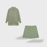 Maud | Conjunto de camisa y pantalones cortos de lino elegante